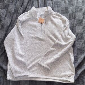 Bauer Men's Light Gray Zip-Up Sweater